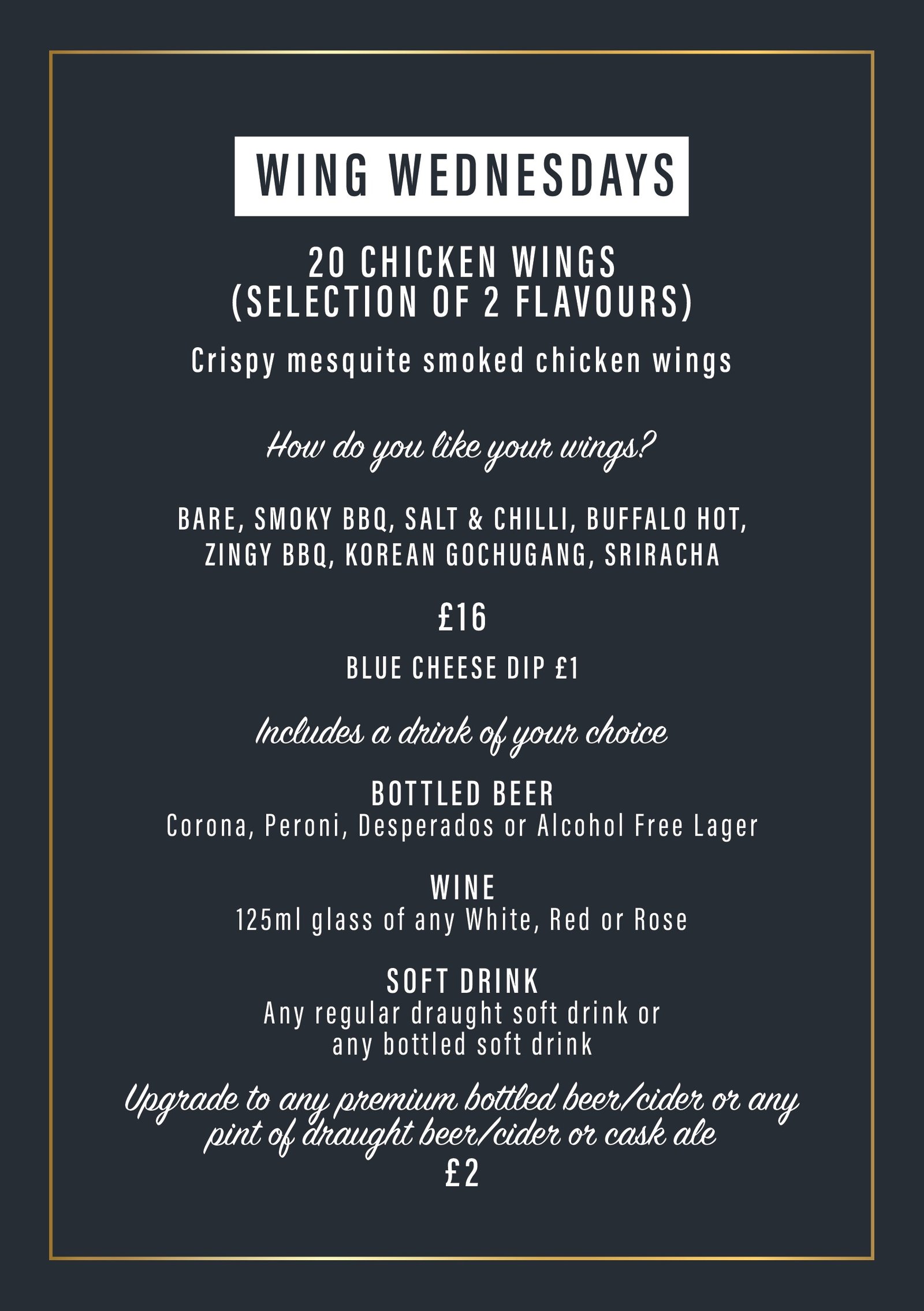 Wing wednesday new